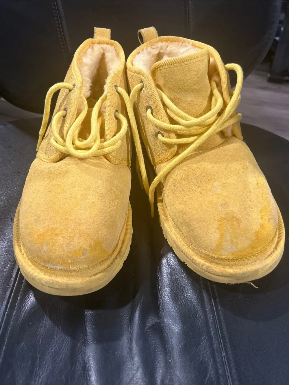 UGG yellow adds traction